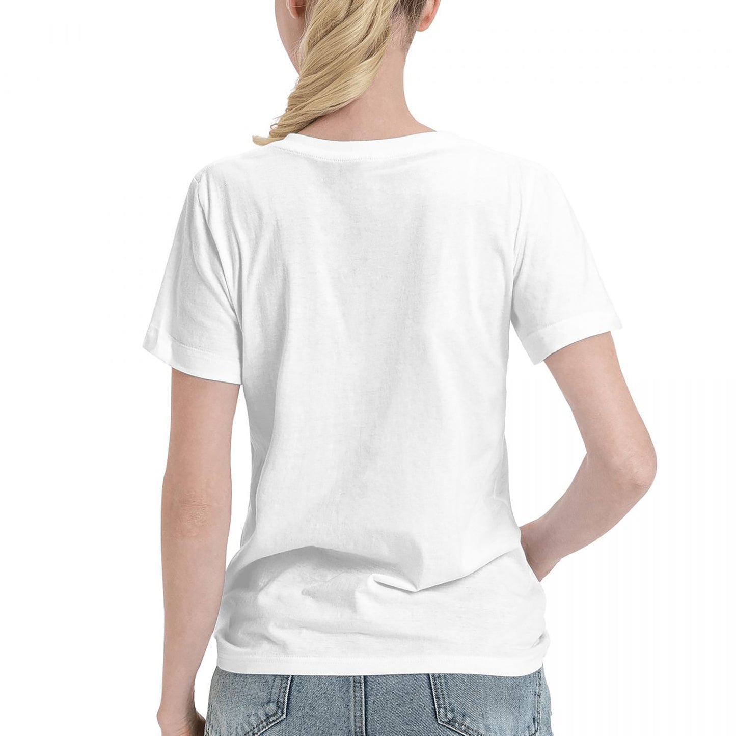 Simple Pure White T-Shirt Fashion Cotton Clothes