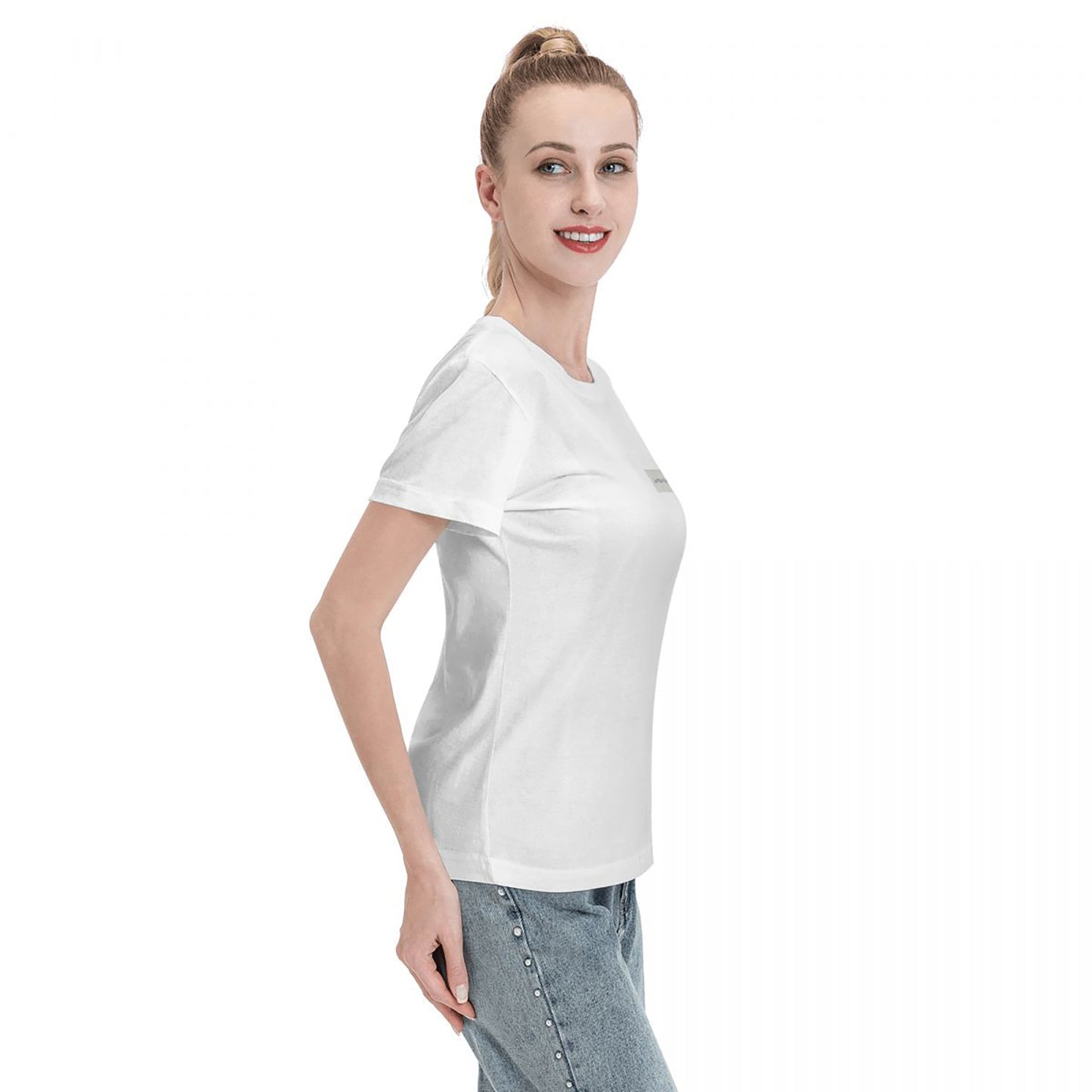 Simple Pure White T-Shirt Fashion Cotton Clothes