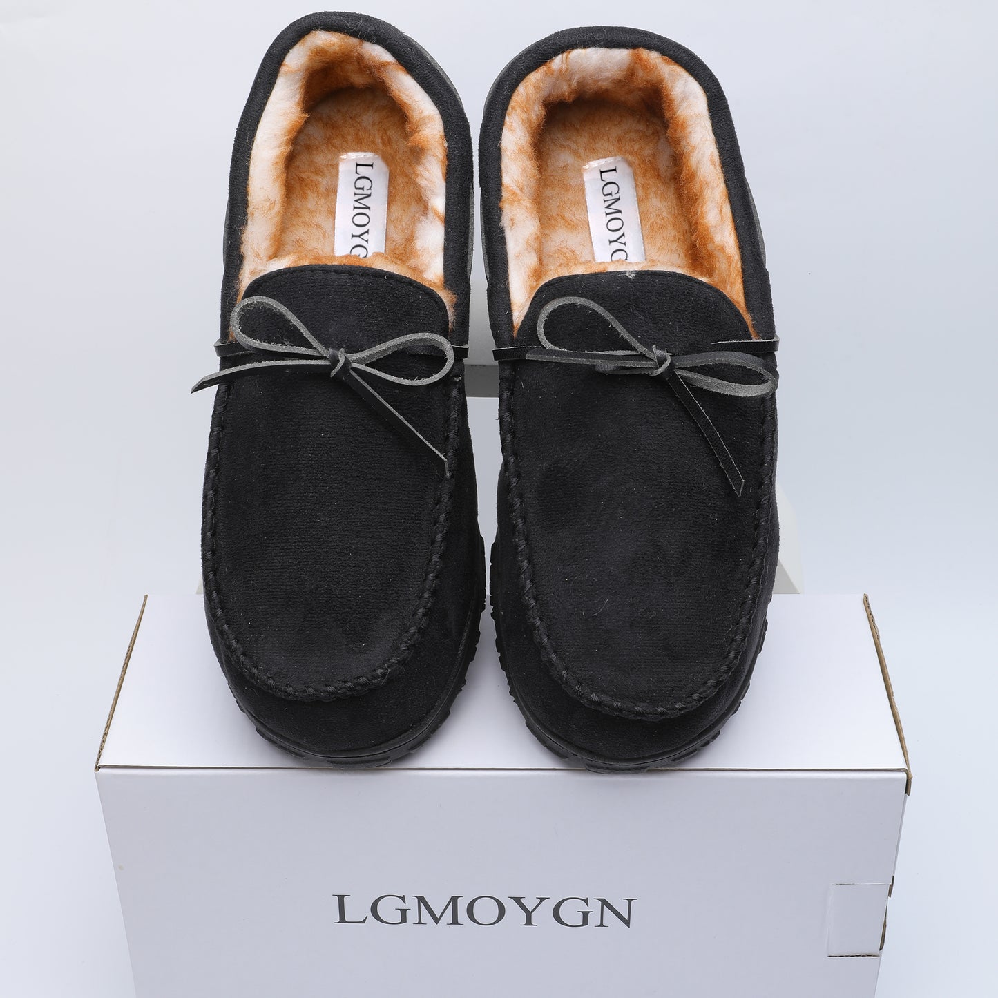 LGMOYGN Mens Slippers Mens Memory Foam House Slippers Anti-Slip Moccasins Slippers for Men Slip On Loafer Slippers