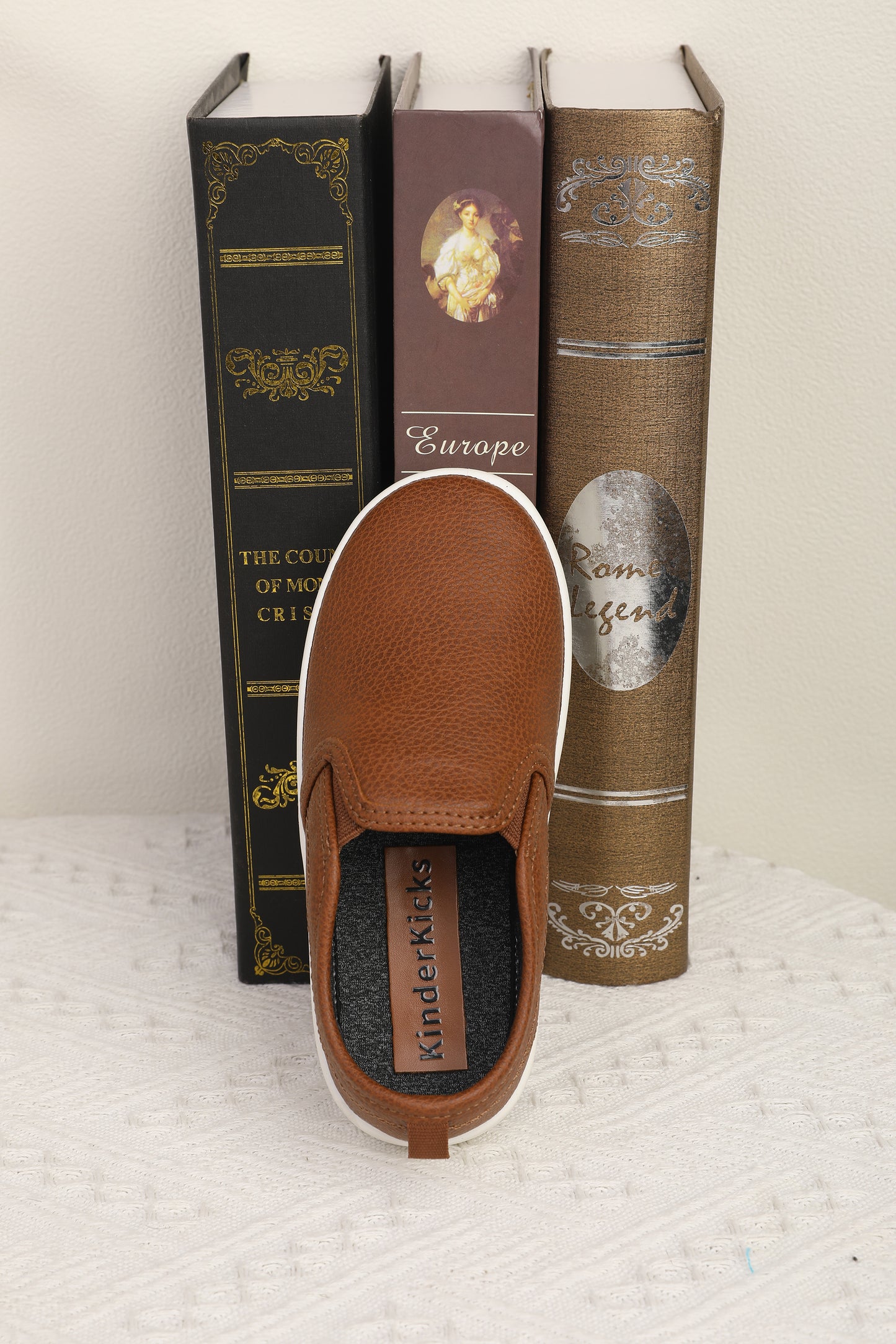 KinderKicks Classic Brown Leather Shoes for Kids