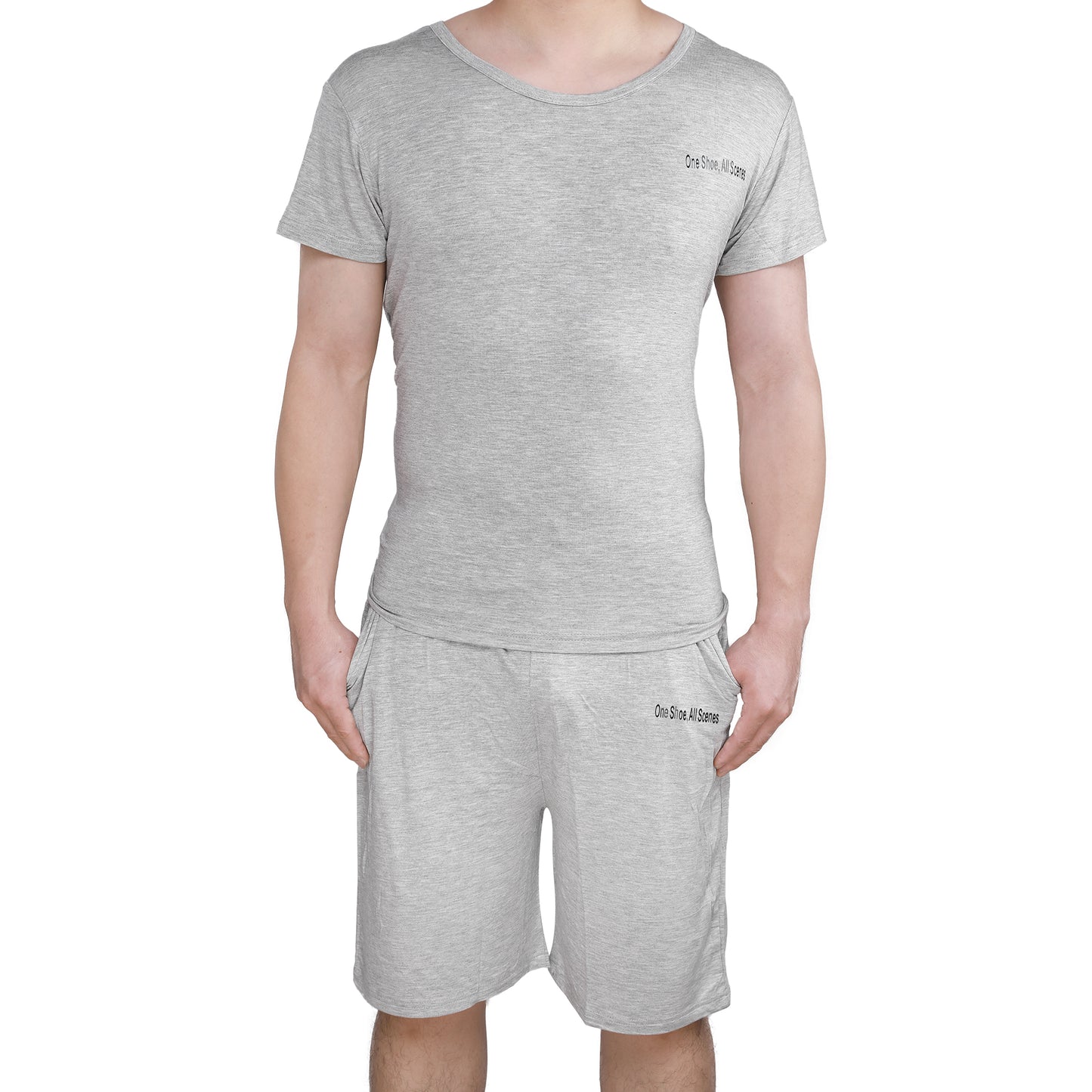 Grey pajama set from One Shoe,All Scenes!