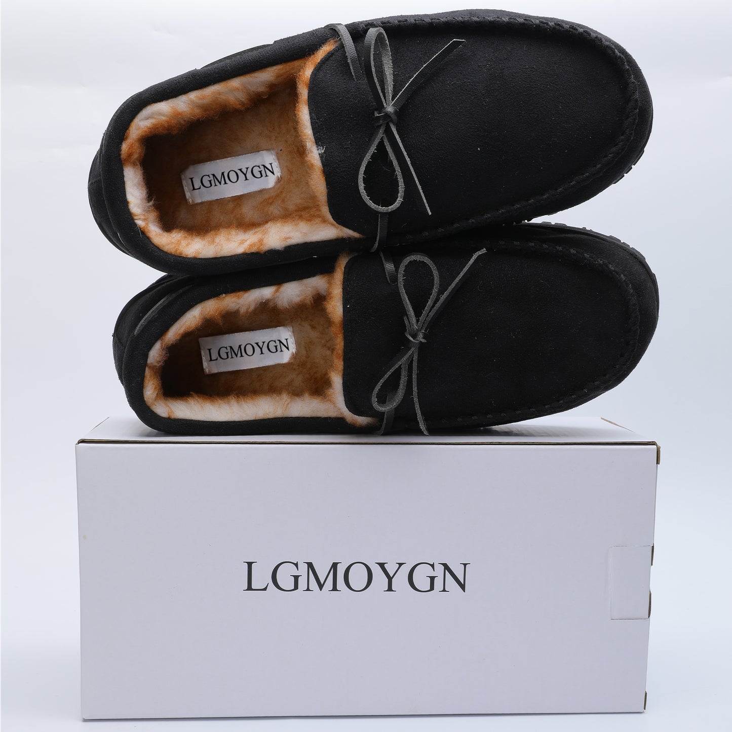 LGMOYGN Mens Slippers Mens Memory Foam House Slippers Anti-Slip Moccasins Slippers for Men Slip On Loafer Slippers