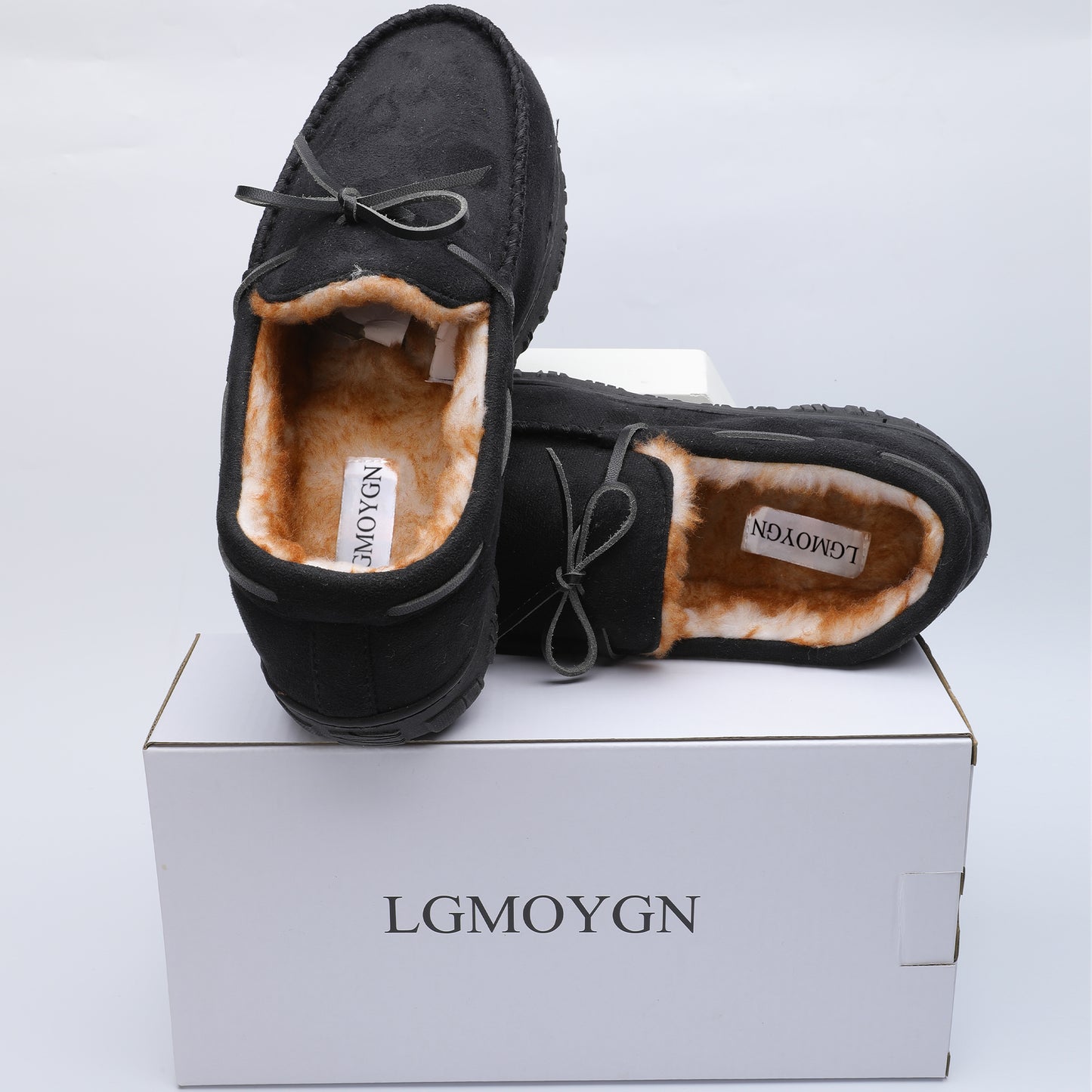 LGMOYGN Mens Slippers Mens Memory Foam House Slippers Anti-Slip Moccasins Slippers for Men Slip On Loafer Slippers