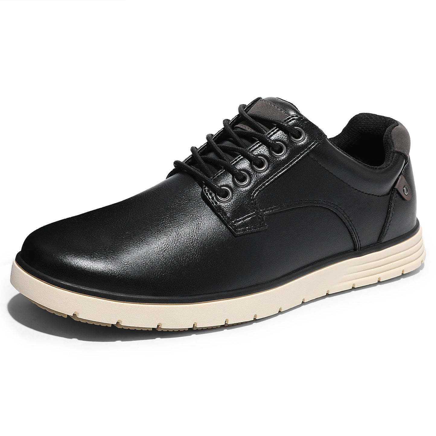 Men's Vintage Solid Color Low Top Boots, Comfy Non Slip Durable Lace Up Shoes For Men's Outdoor Activities