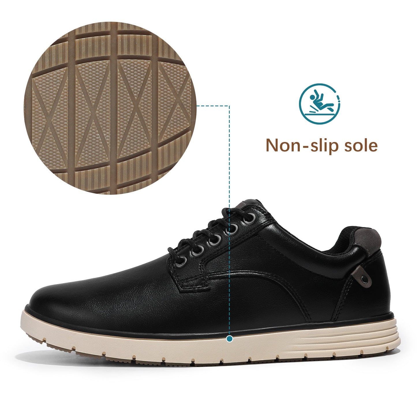 Men's Vintage Solid Color Low Top Boots, Comfy Non Slip Durable Lace Up Shoes For Men's Outdoor Activities
