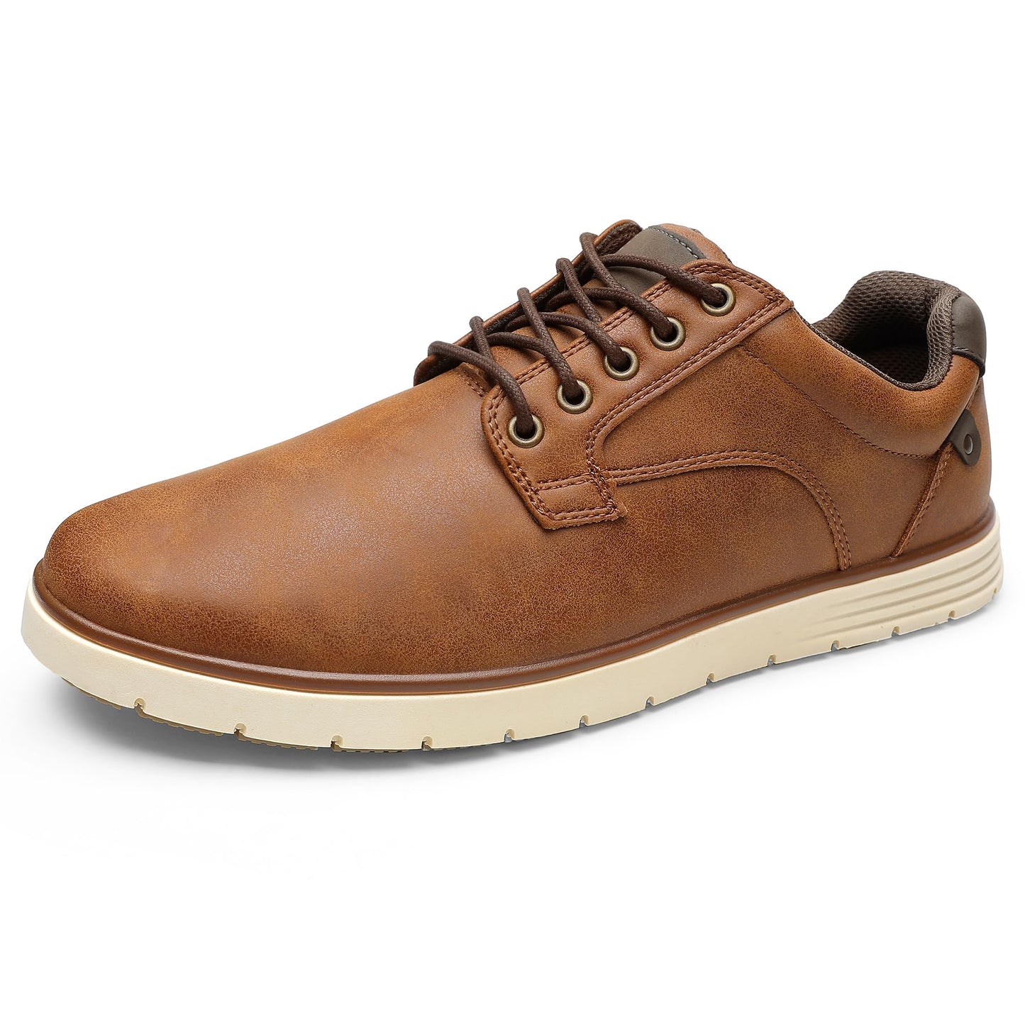Men's Vintage Solid Color Low Top Boots, Comfy Non Slip Durable Lace Up Shoes For Men's Outdoor Activities
