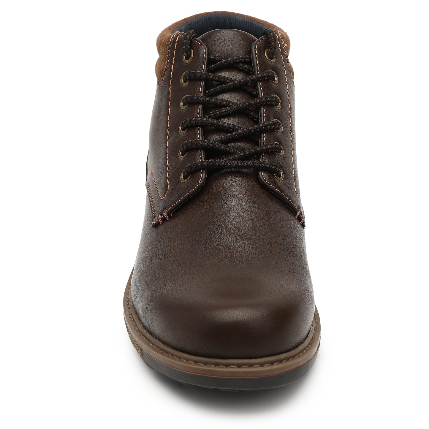 Men's Vintage Solid Color Boots, Comfy Non Slip Durable Lace Up Shoes For Men's Outdoor Activities