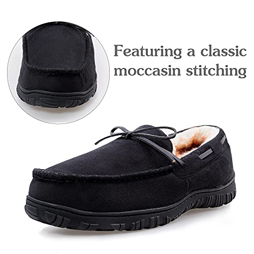 Essentials Men's Warm Comfortable Slippers Size 8 Black