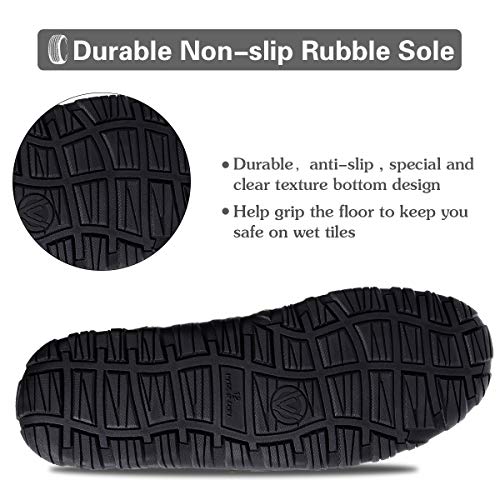 Essentials Men's Warm Comfortable Slippers Size 8 Black