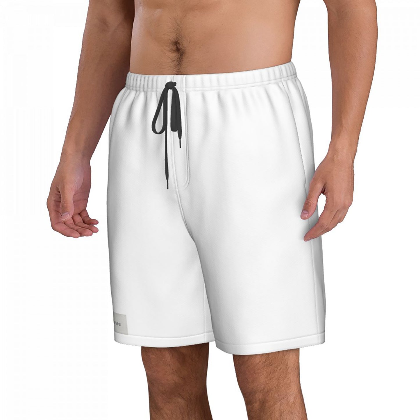 White Men's Summer Shorts Comfortable And Soft Fabric Daily Wearing