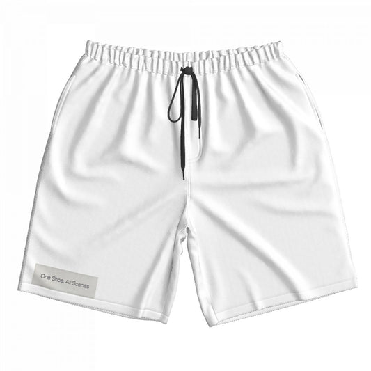 White Men's Summer Shorts Comfortable And Soft Fabric Daily Wearing