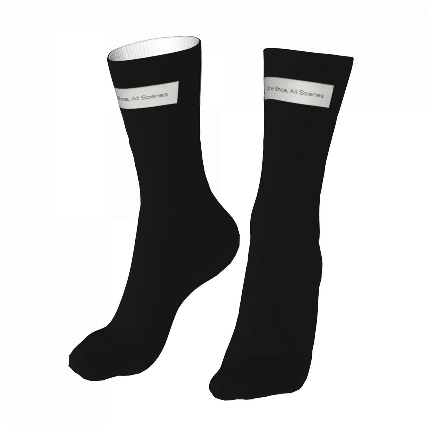 Classic Black Men's Socks Soft and Breathable Daily Wear