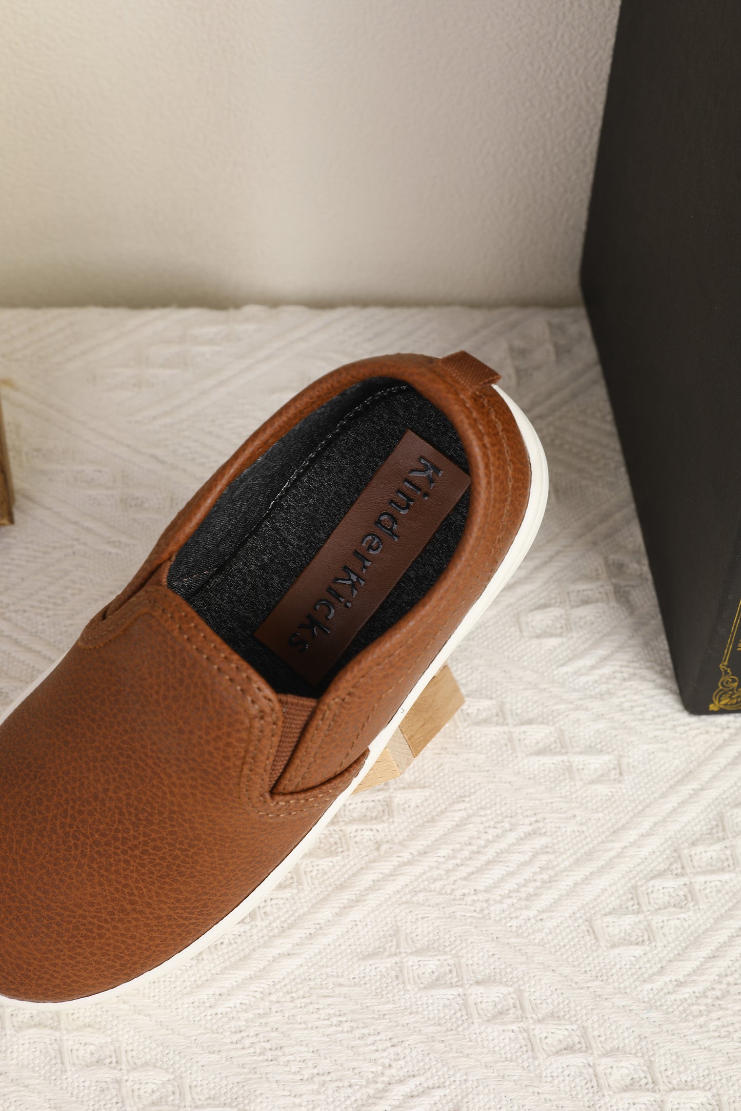 KinderKicks Classic Brown Leather Shoes for Kids