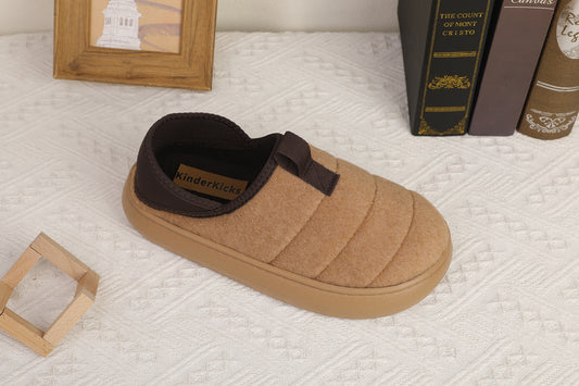 Kinderkicks Cozy Brown Winter Boots — Warm & Comfortable Indoor/Outdoor Kids' Slippers