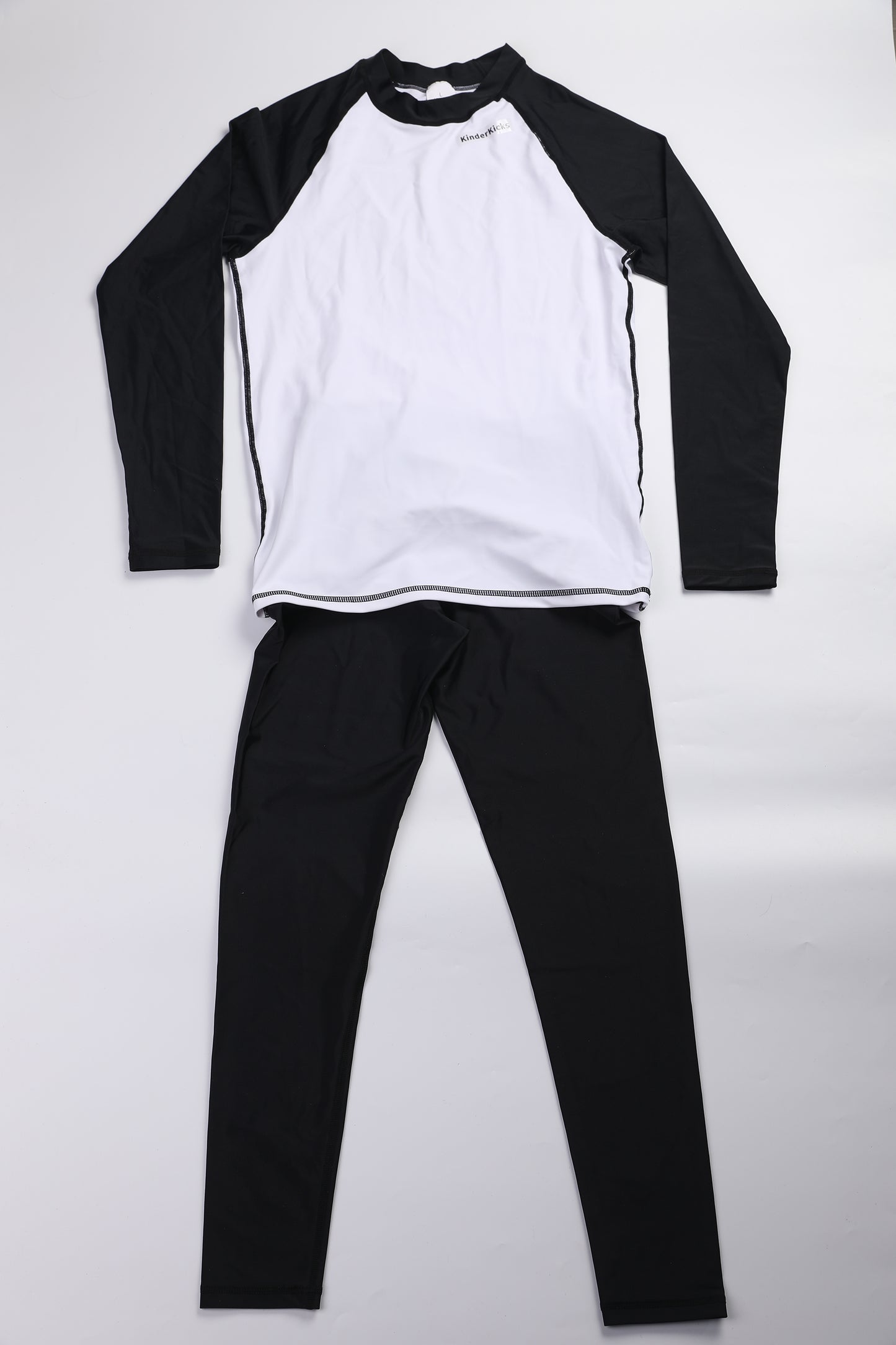 KinderKicks Black & White Cotton-Lined Athletic Set