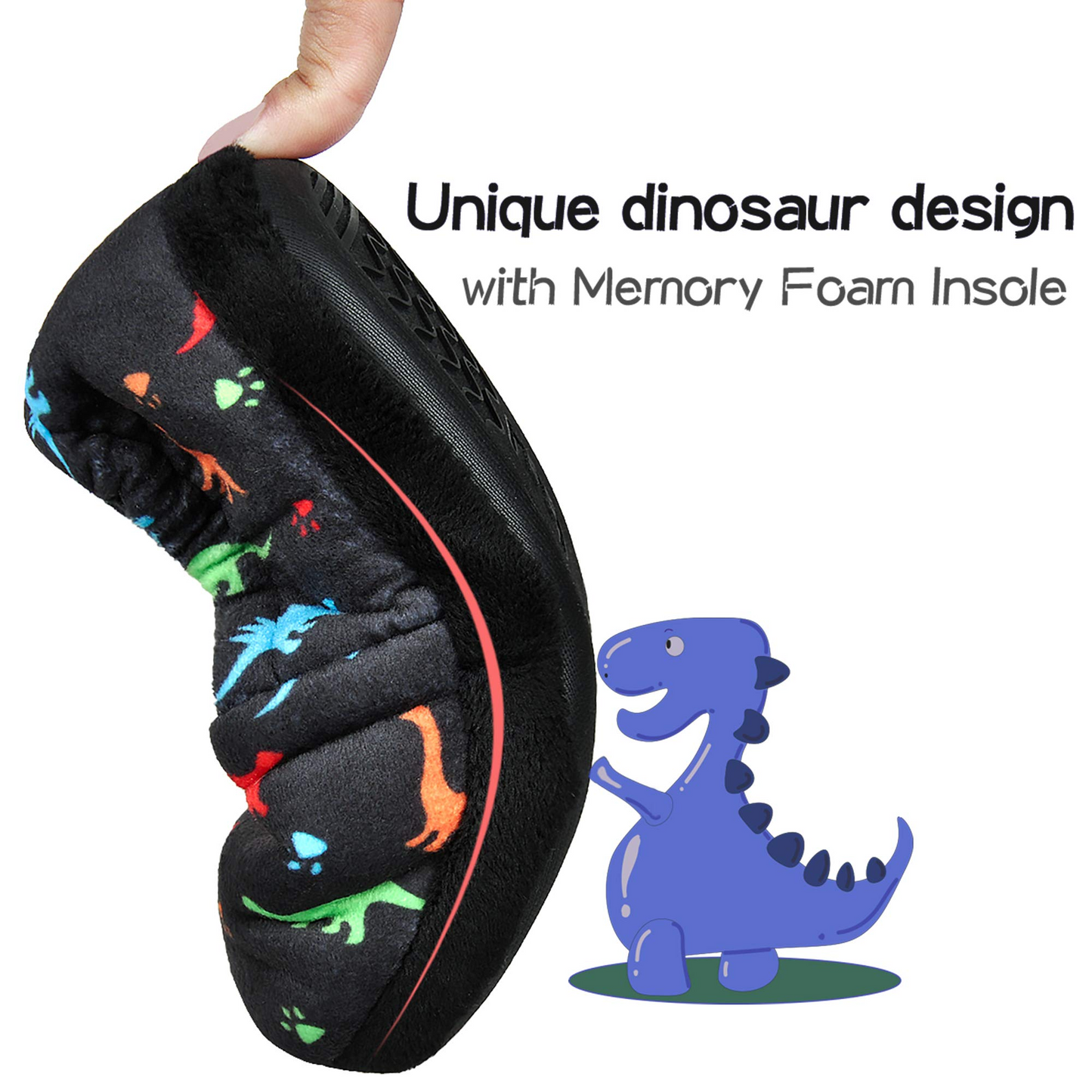 HOMEHOT Boys Slippers Kids Toddler Elastic Heel House Shoes Cozy Memory Foam Slippers Indoor Outdoor