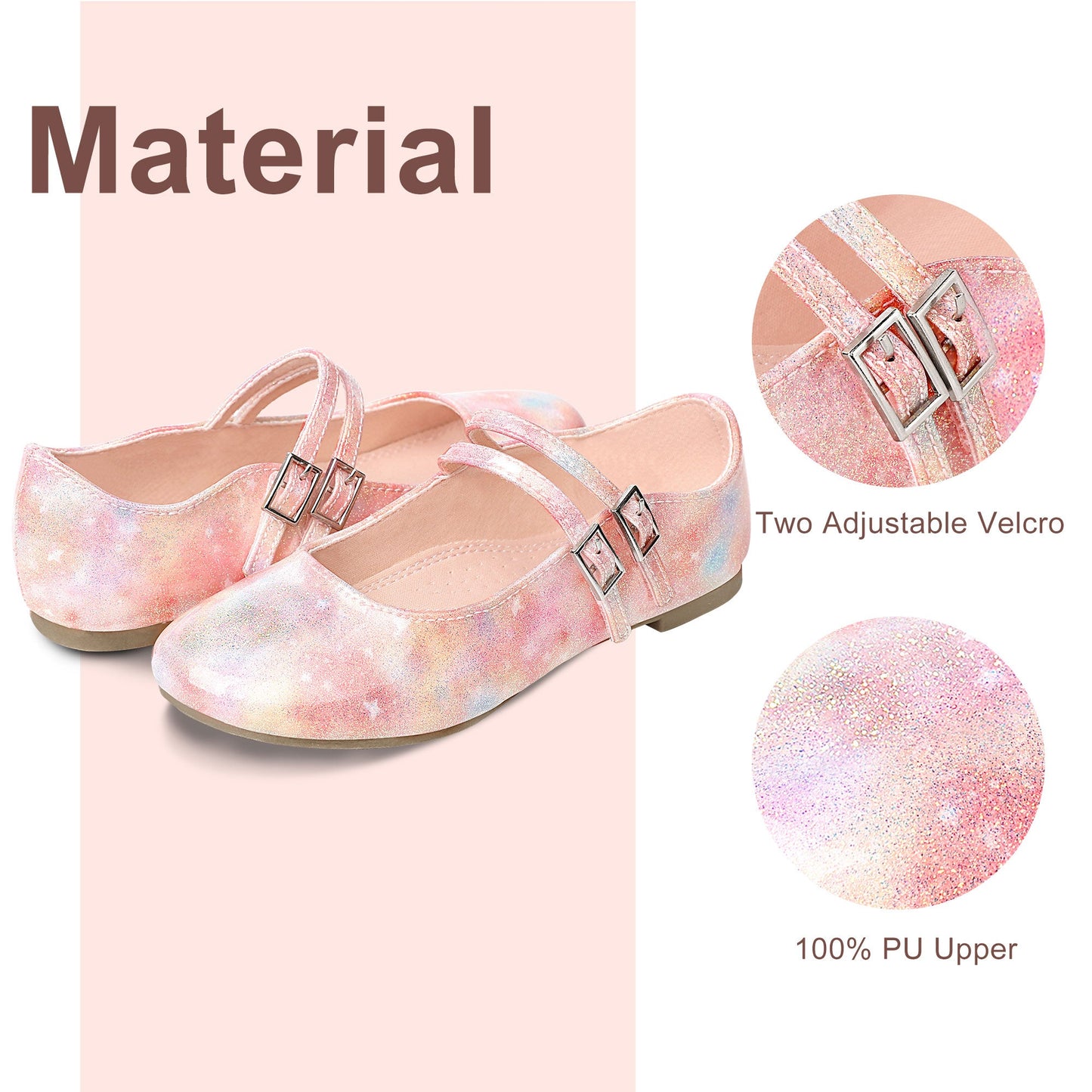 Girls Dress Shoes Mary Jane Shoes for Girl Ballet Flats Back to School Princess Wedding Shoes