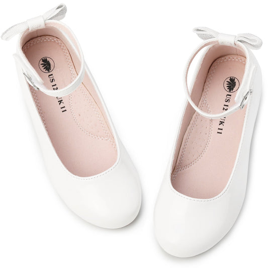 Girls Flats Mary Jane Shoes Casual Slip On Ballet Flat for School Wedding Party Ankle Strap Dress Shoes