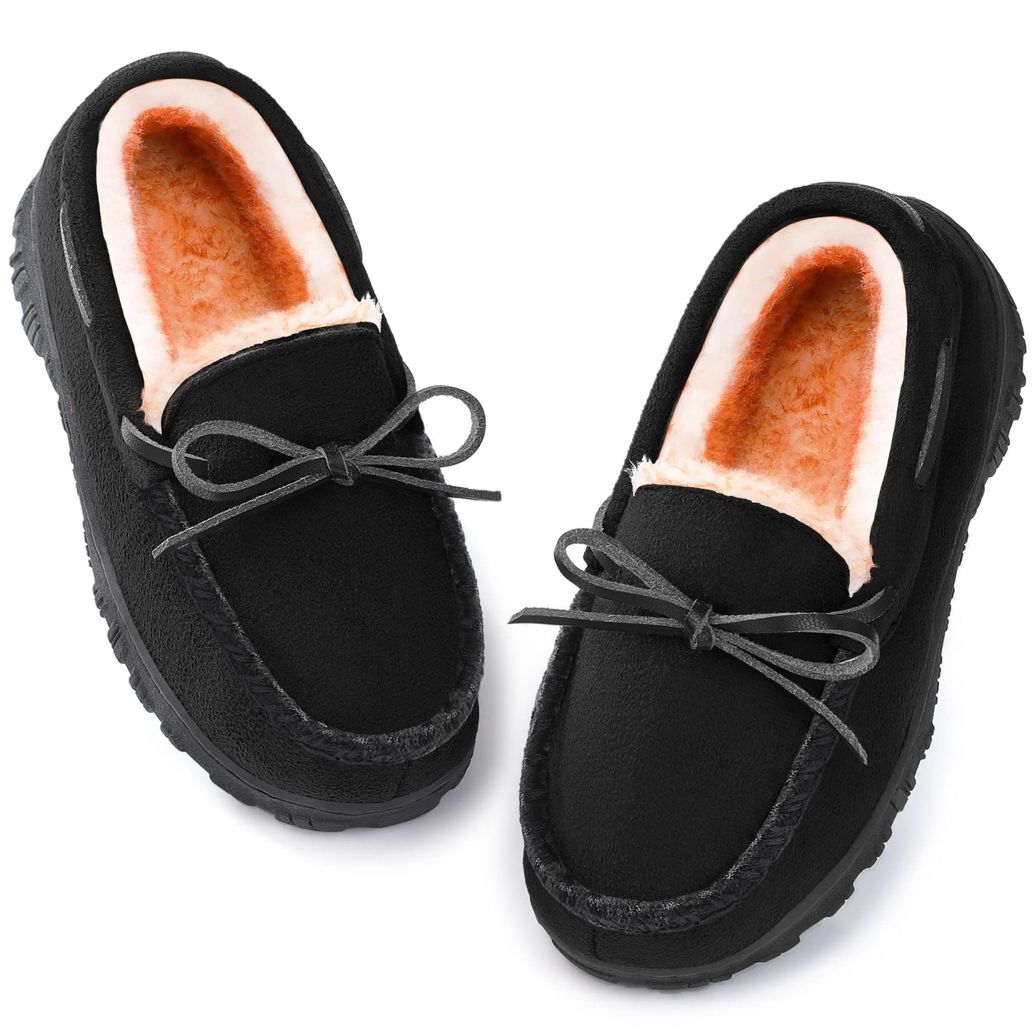 Boys Slippers Girls Slippers Memory Foam Moccasin Shoes Furry Plush Lining Non Slip Indoor Outdoor Boys Slippers for Big Kids Little Kids