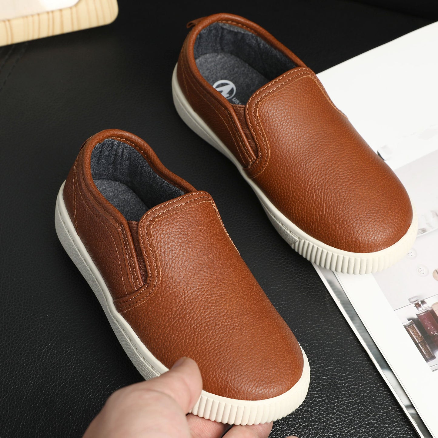 Boys Slip on Sneakers Casual Dress Shoes (toddler,big kids, little kids)