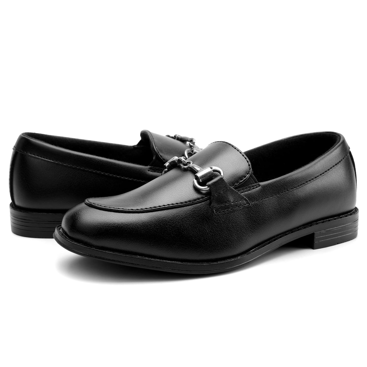 Boys Loafers Black Dress Shoes Oxford for Kids Slip On Penny Loafer(Little Kid/Big Kid)