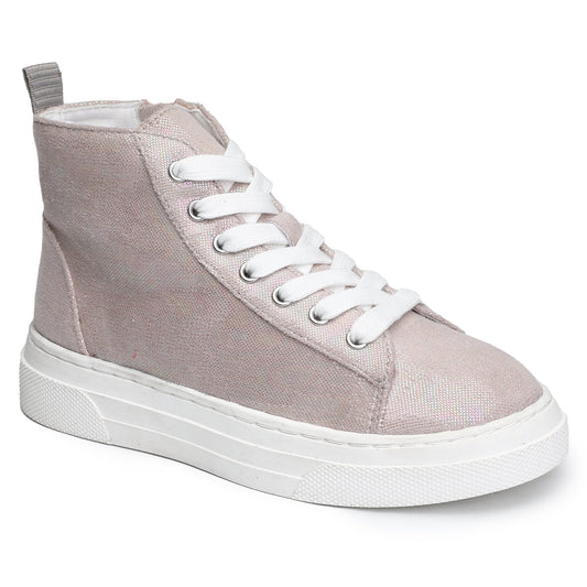 Girls Sneakers Canvas High Top Sneakers Kids Walking Shoes