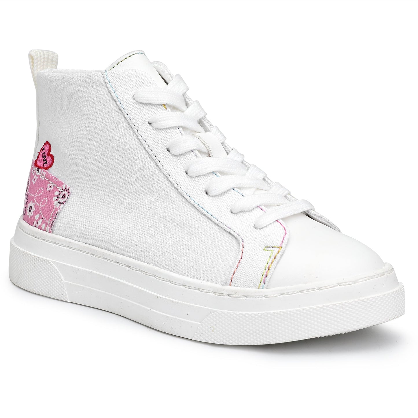 Girls Sneakers Canvas High Top Sneakers Kids Walking Shoes