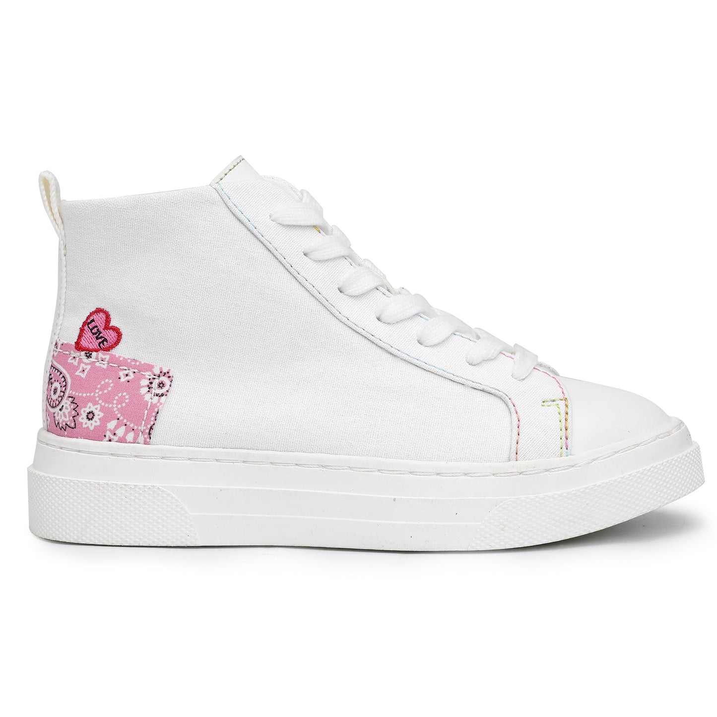 Girls Sneakers Canvas High Top Sneakers Kids Walking Shoes