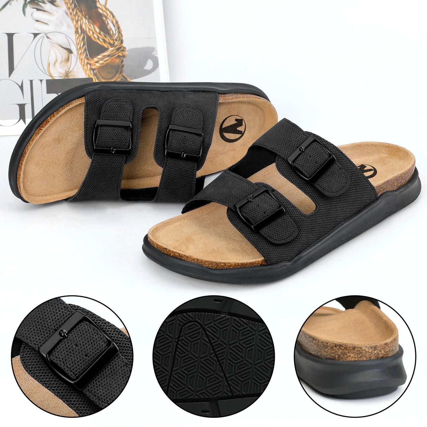 Adjustable Straps Design Slip-On Summer Sandals For Men, Soft And Comfortable Summer Shoes, Perfect For Indoor And Outdoor Wear