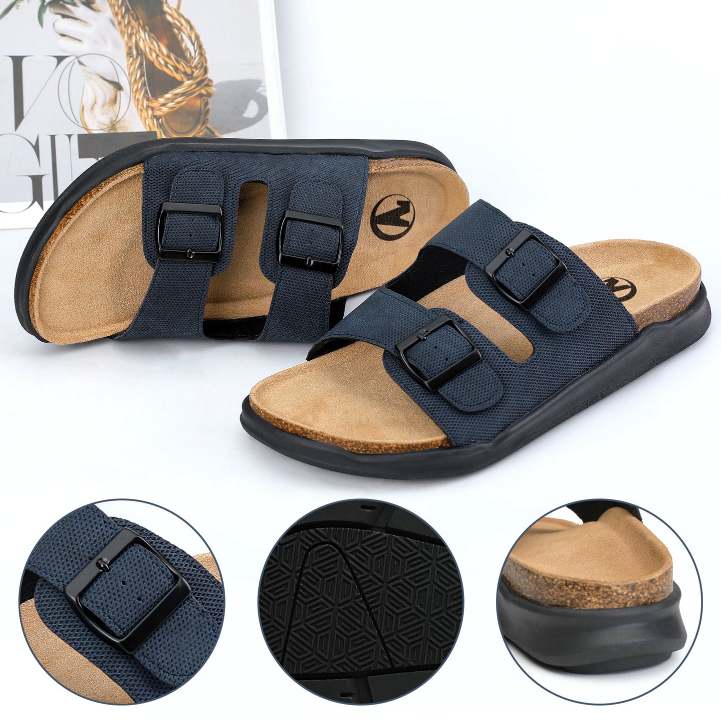 Adjustable Straps Design Slip-On Summer Sandals For Men, Soft And Comfortable Summer Shoes, Perfect For Indoor And Outdoor Wear