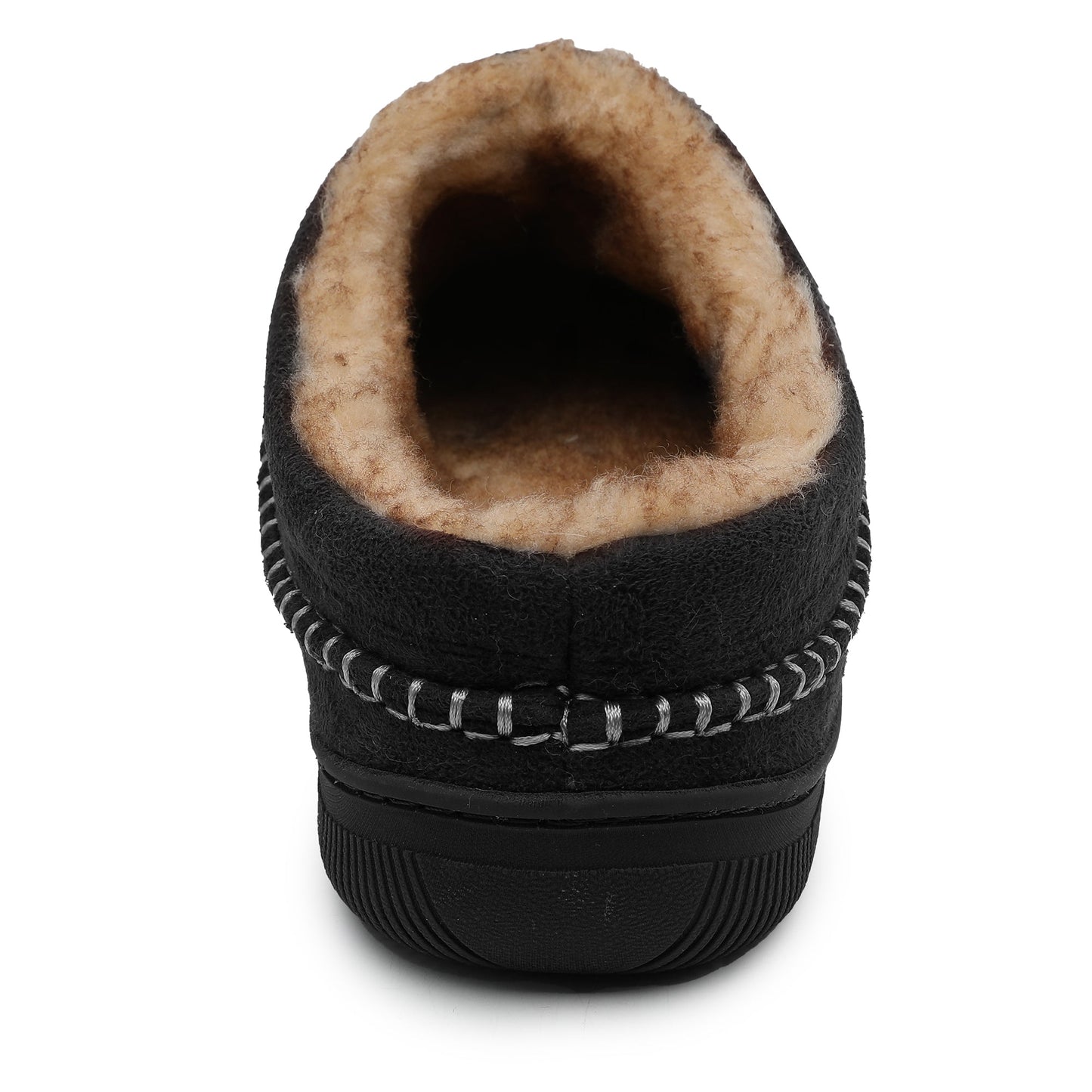 Men's Slip On Moccasin Slippers, Indoor/Outdoor Warm Fuzzy Comfy House Shoes, Fluffy Wide Loafer Slippers