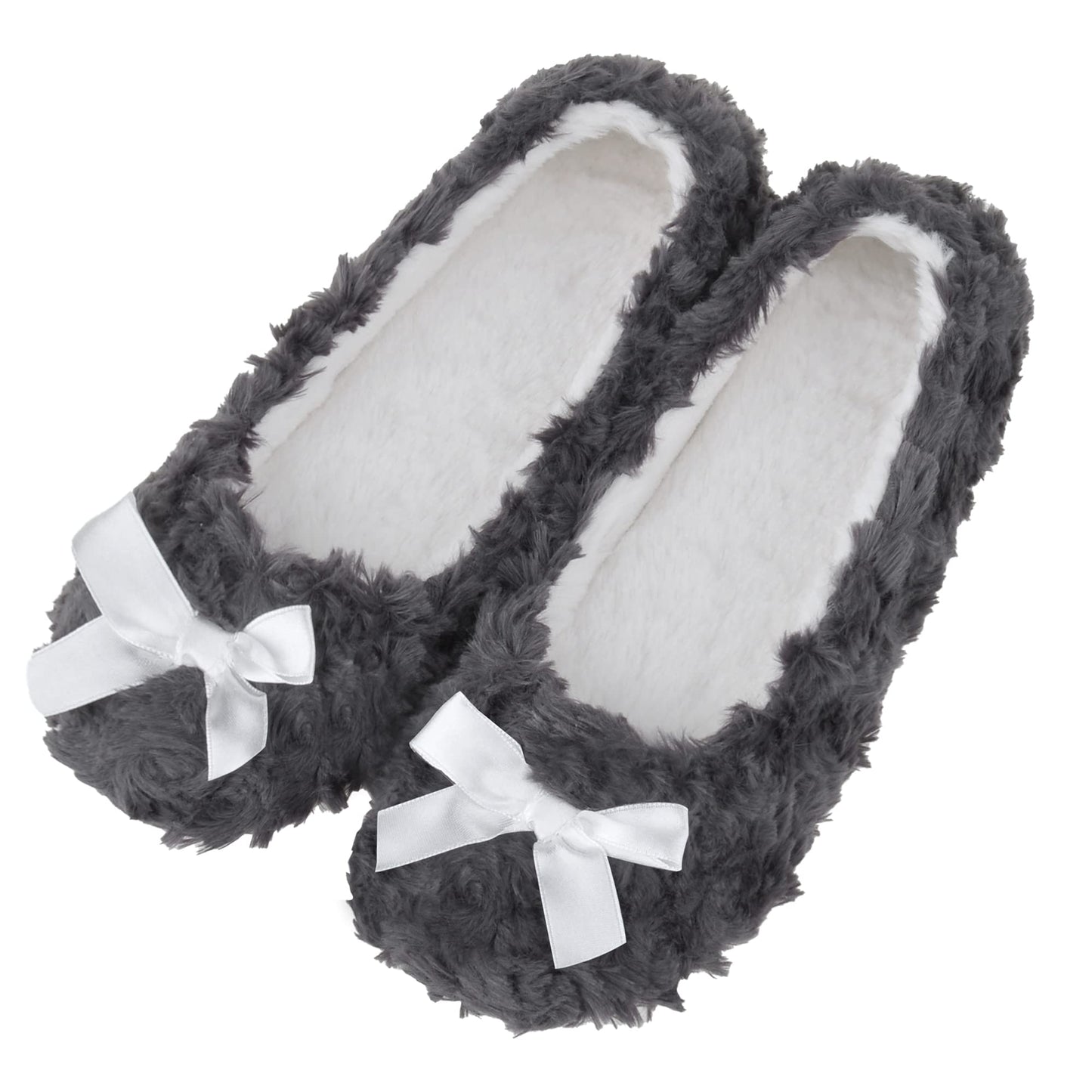 Women's Ballerina Slippers with Comfy Memory Foam Slip-on House Shoes