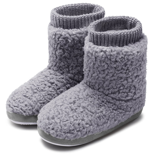 Cozy Faux Fleece Fuzzy Ankle Bootie Slippers Soft Plush Lining, Anti-Slip Sole, Comfortable Slip-on Design, Warm and Fuzzy, Indoor/Outdoor, Perfect for Cold Winter Days