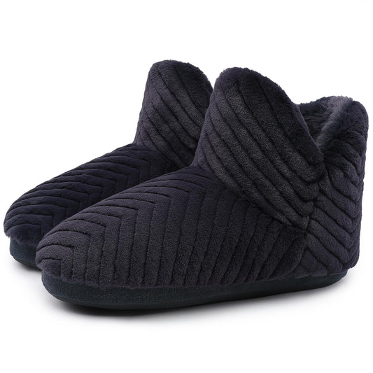 Womens Slippers Winter Warm House Shoes Comfort Soft Fleece Faux Fur Lining Bootie Slippers