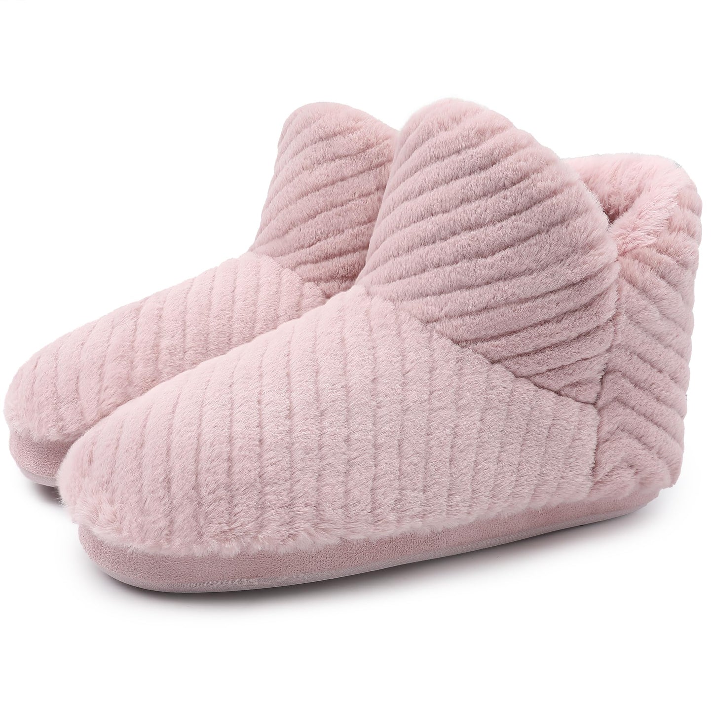 Womens Slippers Winter Warm House Shoes Comfort Soft Fleece Faux Fur Lining Bootie Slippers