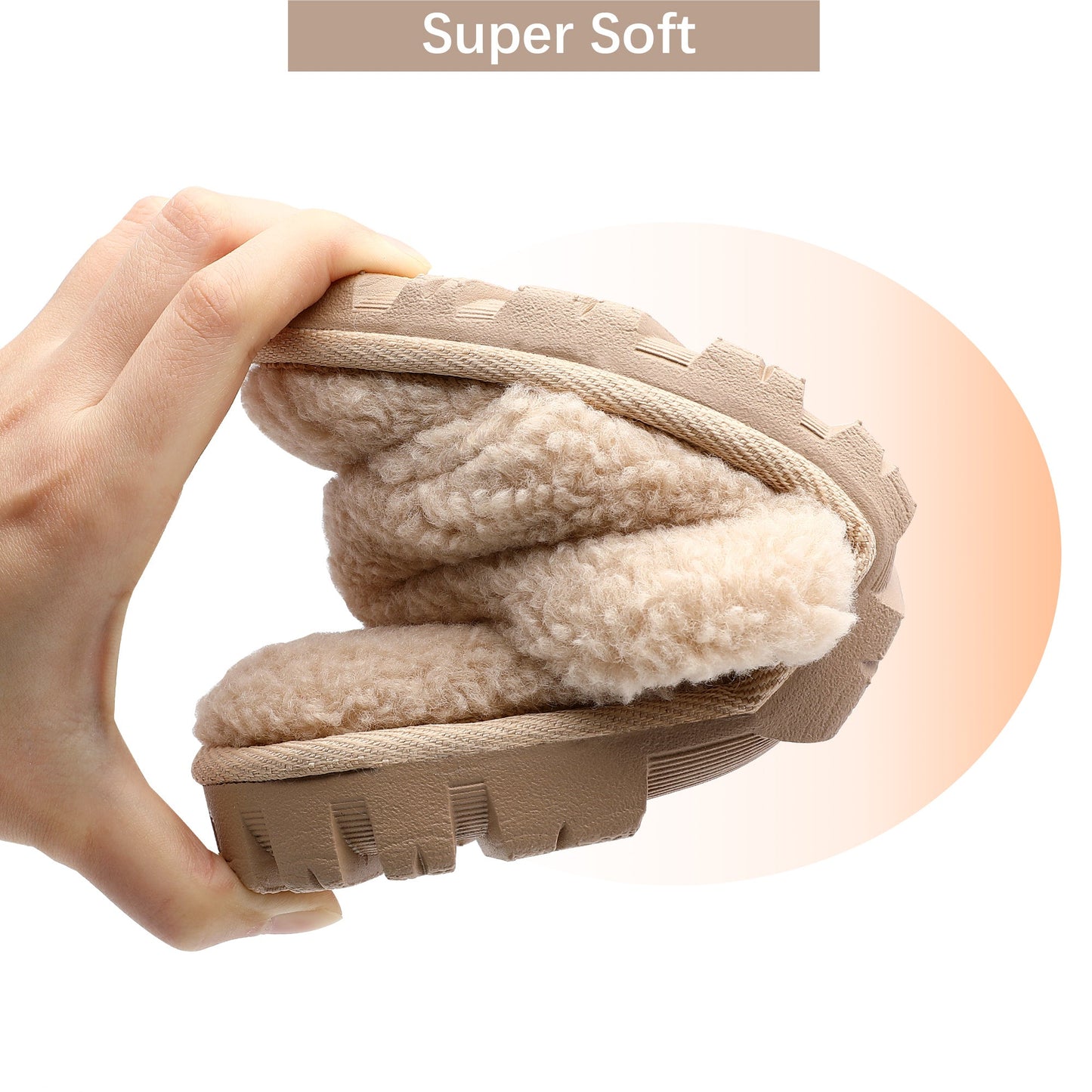 Women's Fuzzy House Memory Foam Slippers, Furry Faux Fur Lined Bedroom Shoes