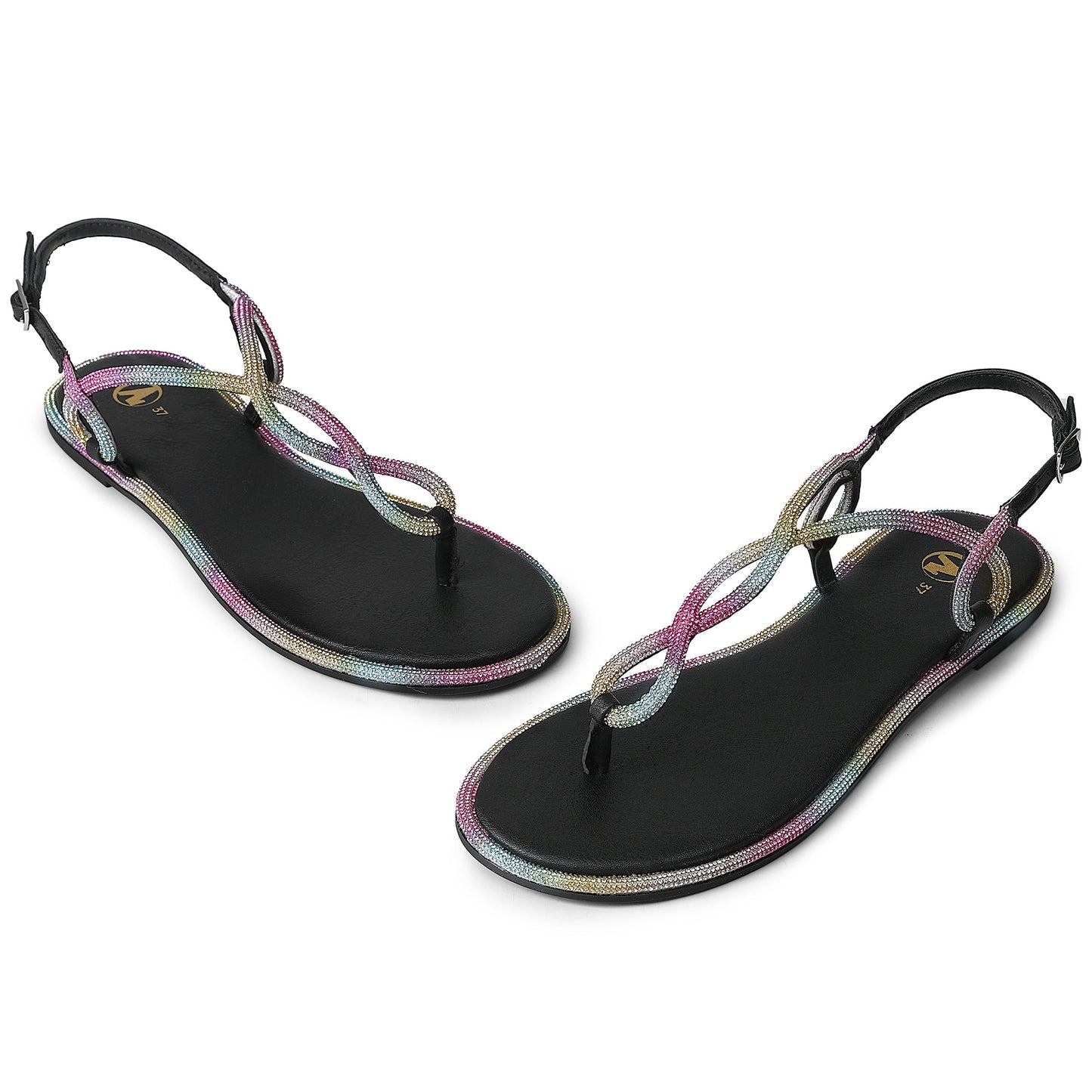 Women's Casual Fashion Thong Sandal with Ankle Strap