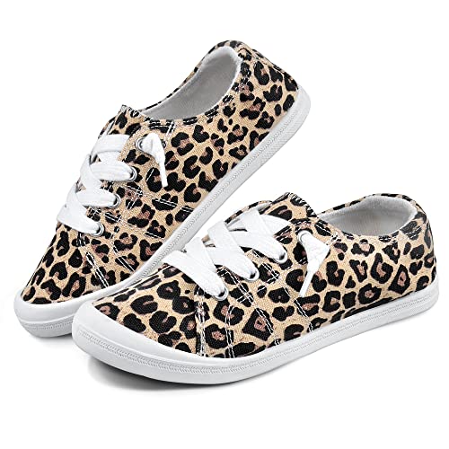 FUPPIA Womens Canvas Sneakers Low Top Lace Up Shoes Slip On Sneakers for Women