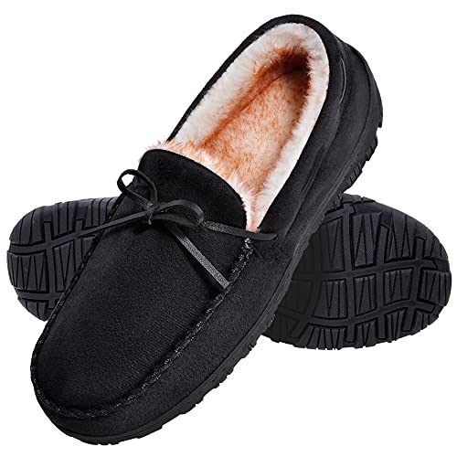 Essentials Men's Warm Comfortable Slippers Size 8 Black