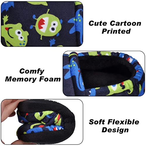 CCVON Slippers for Boys Girls Warm House Shoes Cute Soft Cartoon Cozy Plush Indoor Outdoor Slippers